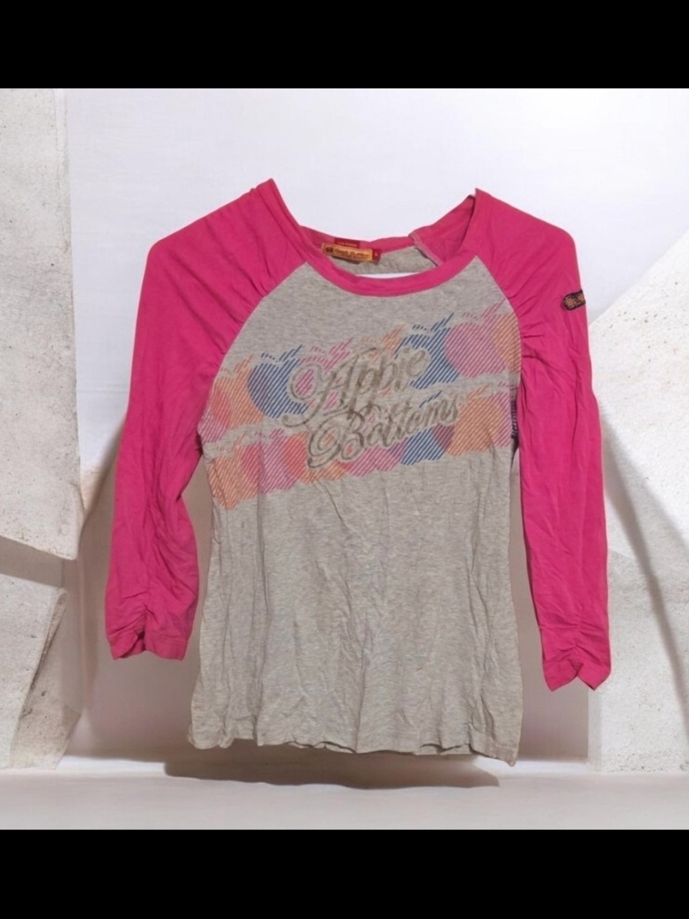 APPLE BOTTOMS PINK AND GRAY TOP